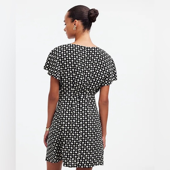 NEW Madewell Ruched V-neck Mini Dress - Picture 5 of 7